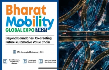 Second edition of Bharat Mobility Global Expo scheduled from 17-22 Jan, 2025 at Bharat Mandapam (ITPO), Delhi; Yashobhoomi (India International Convention and Expo Center), Delhi and India Expo Cebter & Mart, Greater Noida.  For more details, visit:  http://bharat-mobility.com