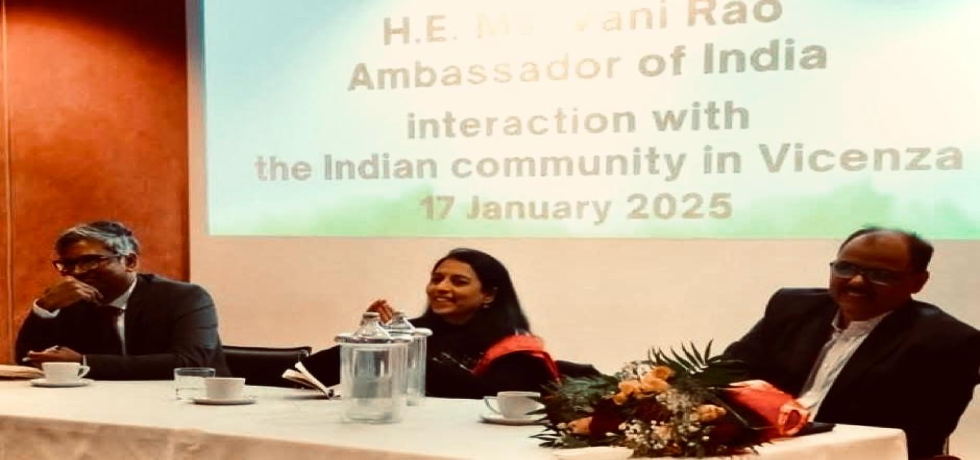 Interaction with the members of Indian diaspora  in Vicenza on 17 January